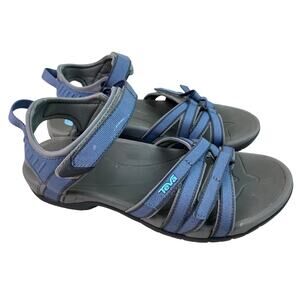 Teva 4266 Tirra Women's 10 Gray Blue Strappy Slingback Sport Sandals